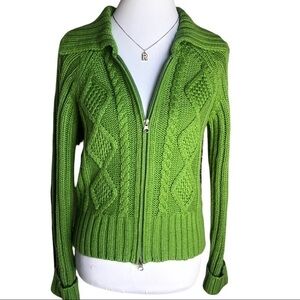 ⚫️ Y2K neon green knitted cardigan​​